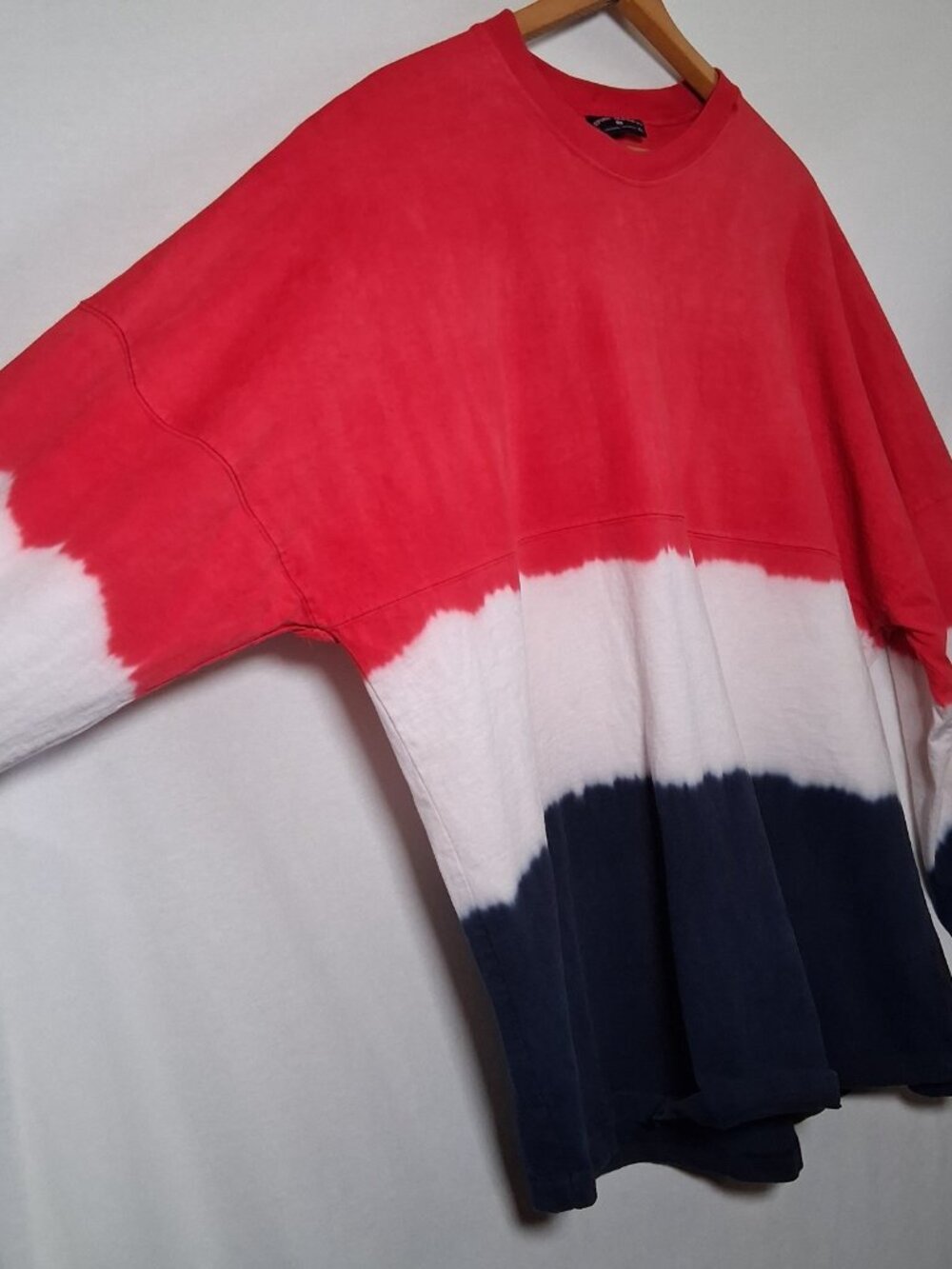Spirit Jersey Shirt XL Red White Blue Tie Dye Stripe USA America Patriotic - Picture 9 of 16